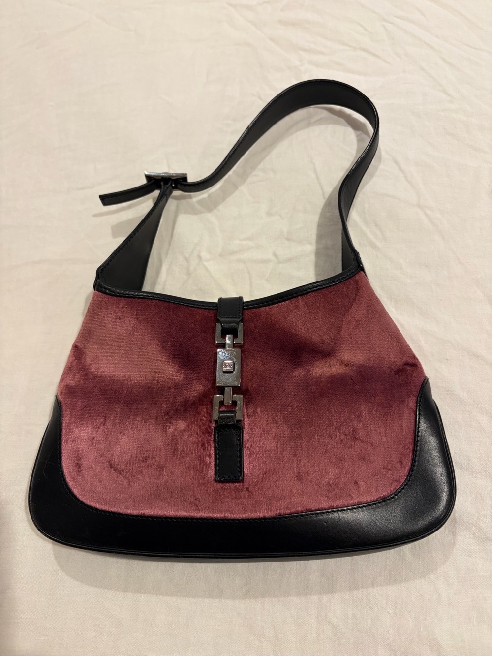 Gucci pink and black shoulder bag